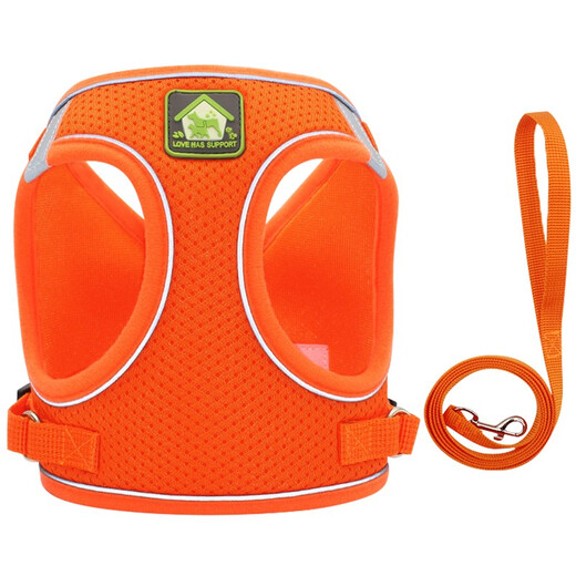 Cool Pet Dog Rope Pet Dog Leash Small Dog Medium Dog Leash Dog Rope Harness Teddy Cat Walking Leash Orange Medium Recommended 6-9 Jin Jin is equal to 0.5 kg