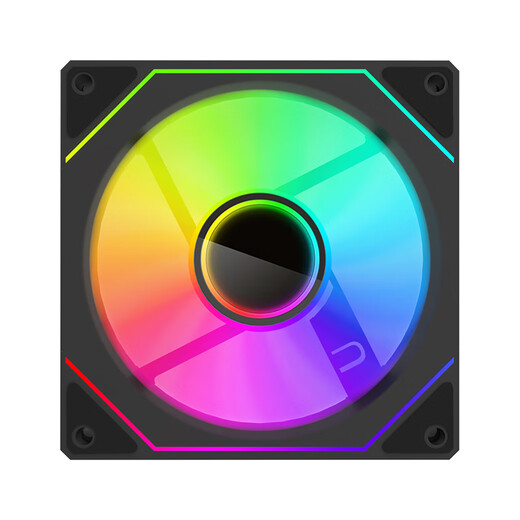 Rayleigh Cool Prism 4th Generation PRO Xingle Building Blocks F1RS Prism 7PRO12CM Computer Case Fan Front and Back Blades Wireless Splicing Water Cooling/ARGB Divine Light Synchronization/PWM Temperature Control Prism 4th Generation PRO Black Positive Leaf Authentic Boxed