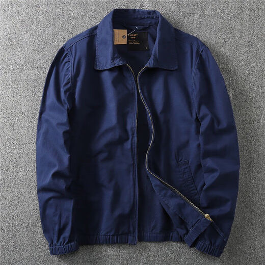 Ranwei Ferre American Casual Jacket Jacket Men's Men's Men's Spring and Automne Thin Style d'âge moyen et jeunes vêtements de travail polyvalents Simple Top Top Military Green-13068 XL Recommandé 140-160jin [Jin est égal à 0,5 kg]