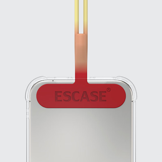 ESCASE 手机挂绳手腕绳 手机防盗绳短款硅胶一体式手机夹片贴片钥匙绳带适用华为mate70pro/苹果16彩虹色