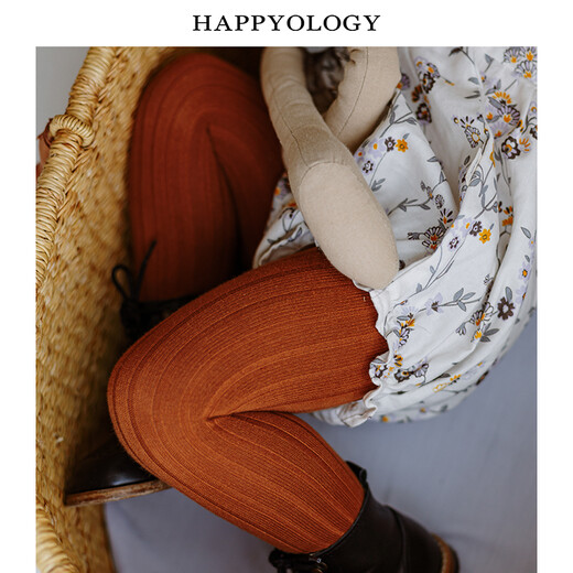 Happyology British four-season style children's male and female newborn infants and young children's long-leg bottoming pantyhose cream bud 1 pair 4-6 years old (112cm)