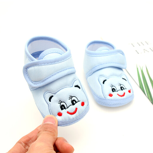 Lamiciqi Baby Kleinkindschuhe 0-1 Jahre alte Babyschuhe Frühlings- und Herbst Sommer-Single-Schuhe 612 Monate Neugeborene Soft Sohle Stoffschuhe Katze Blau 13 Größe 11,5 cm