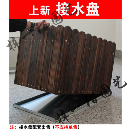Carbonized flower box anti-corrosion wood structure anti-corrosion wood rectangular balcony vegetable planting box bucket outdoor terrace set length, width and height 60*22*20 thick 1.2 large