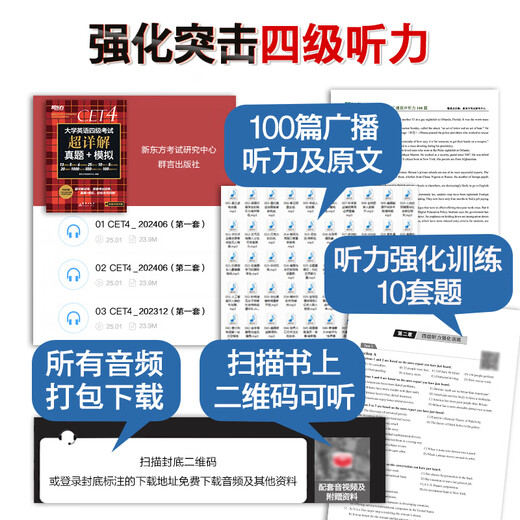 【备考2025年6月】新东方 大学英语四级词汇词根+联想记忆法 乱序便携版 4级英语词汇CET4考试真题词汇可搭星火英语四六级真题试卷 四级真题超详解【旧版】