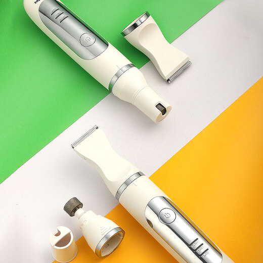 Codos Pet Foot Shaving Device Dog Sole Pedicure Electric Clipper Shaver Hair Trimmer and Nail Polisher 2-in-1 3500 Package 3 Standard + 1 Nail Polishing Head