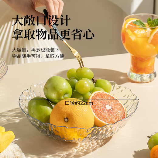 彩致（CAIZHI）水果盘干果盘零食盘客厅家用托盘糖果坚果盘轻奢果盘两个装CZ6210