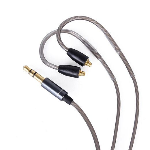 Earmax for MMCX Shure SE215PRO SE425 SE535 SE846 E5000 silver plated earphone cable gray direct plug-in and hanging cable control version
