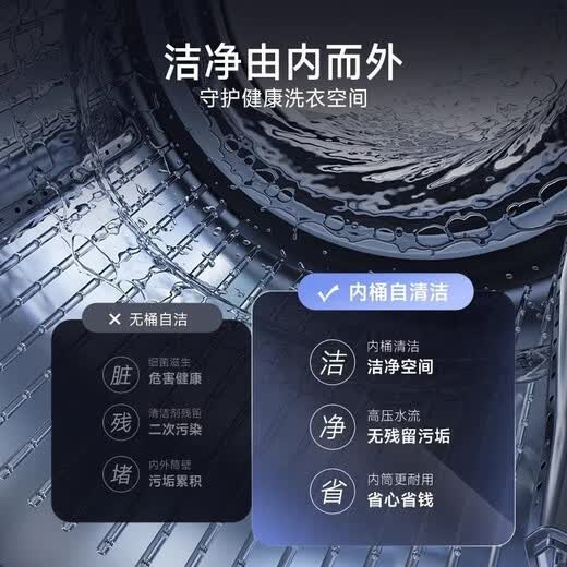 Panasonic drum washing machine 10KG large capacity variable frequency first-level sealed motor high temperature sterilization mite down wash XQG100-JA06