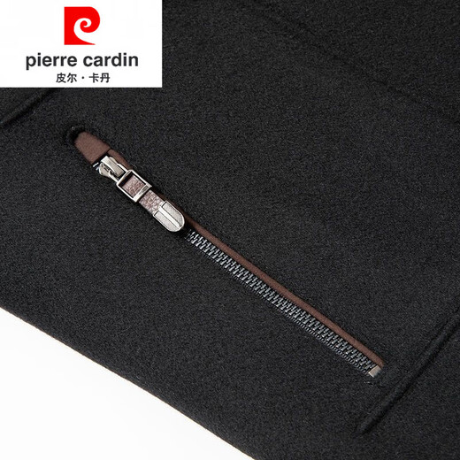 Pierre Cardin 100% pure wool woolen jacket men's double-sided woolen jacket autumn and winter short down liner thickened jacket camel + down liner XL 180 140-155Jin Jin equals 0.5 kg