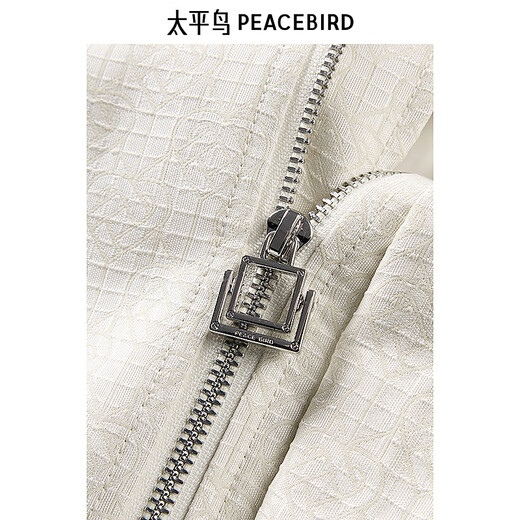 
Peacebird men's clothing [same style in the mall] Bane style jacket spring new dark pattern contrast jacket B2BCF1105 light beige 1 S
