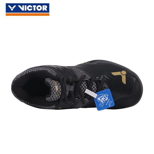 
Victor Badminton Shoes Victory Feather Shoes Anti-slip Shoes Shoes Protection Couple Model 9200 P8510CX Racking Sports P8510/CX (Black/Bright Gold) 42