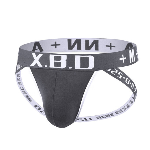 Herrenunterwäsche sexy und interessante Doppel-Tanga m Herren tangsexy u konvexe Tanga atmungsablöser sexy Unterwäsche exponierte Doppel-Tanga große Männerunterwäsche Schwarz L (Empfohlen 110-130 Jin [Jin gleich 0,5 kg])