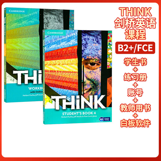 Cambridge Think Textbook Cambridge University Press Junior High School English Textbook Training Institution Foreign Language School English Comprehensive Textbook Genuine Set Starter12345 Complete Set Textbook + Workbook New Version Spot First Edition Level 1 Student Book + Workbook KET(A2)