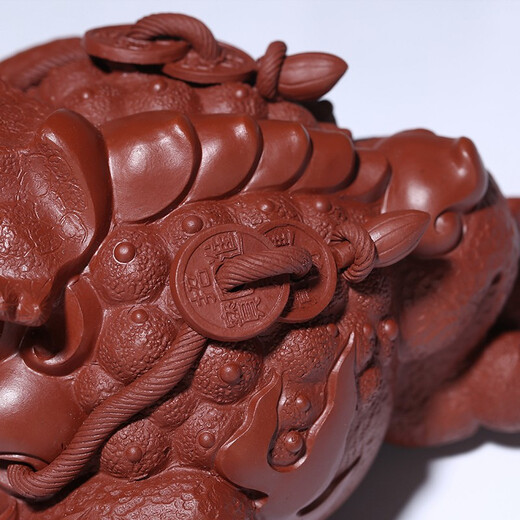 Gold inlaid jade teacher Wang Renbing handmade Yixing purple sand tea pet golden toad ornaments tea play kung fu tea set accessories gift box set good luck big red robe golden toad