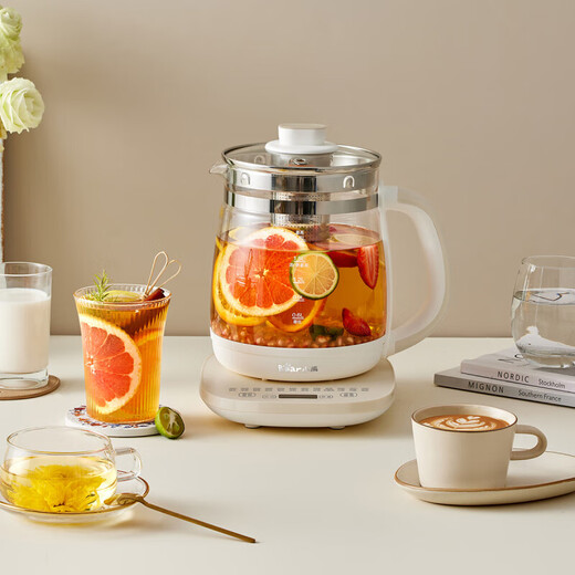 Bear health kettle, tea kettle, kettle, electric kettle, kettle, thermostatic kettle, glass flower tea kettle, hot milk, reservation, automatic heat preservation 1.8L, home office with stainless steel filter YSH-D18H3-with 316L filter 1.8L