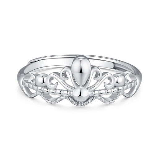 Bank of China Yijin PT950 Crown Platinum Ring Women's Platinum Jewelry Living Ring Ring Birthday and Valentine's Day Gift for Girlfriend and Wife Platinum Crown Ring Gold Weight Approximately 2.4g
