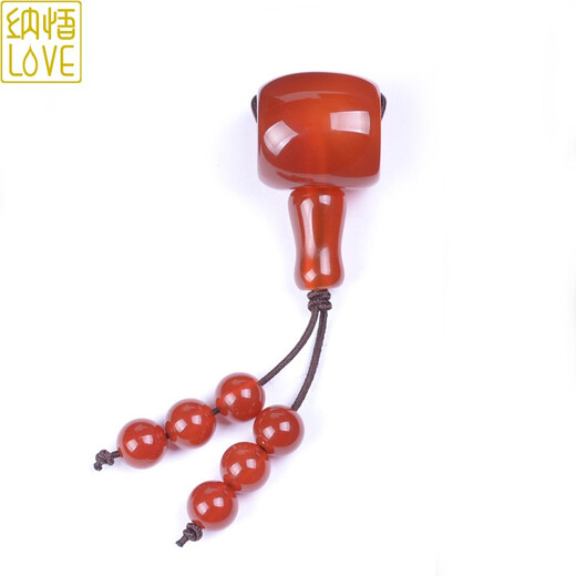 Nawu red agate three-way Tibetan Buddha head accessories Vajra star and moon Bodhi bracelets Buddha beads rosary loose beads accessories diy red agate Buddha head 14mm