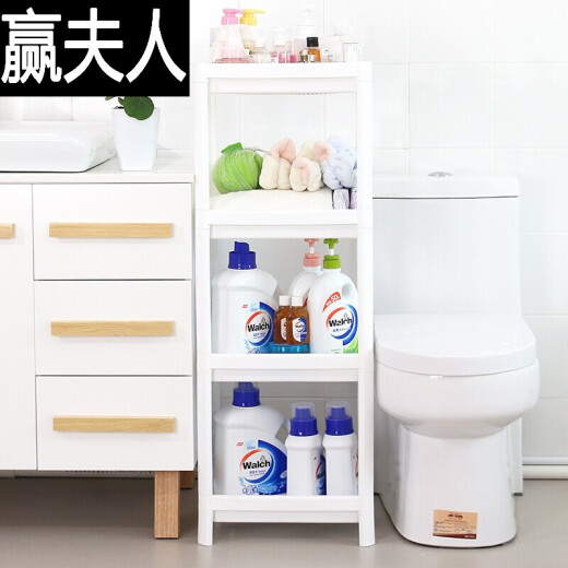 Jusheng bathroom storage rack plastic toilet bathroom sink storage rack bathroom toilet storage second floor (without hanging basket)