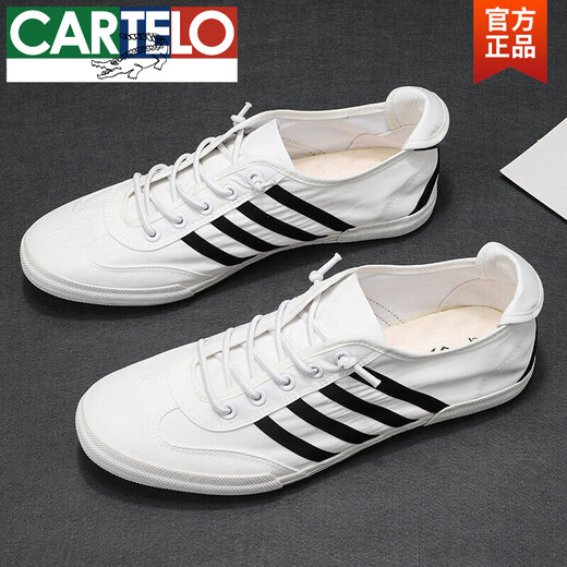 
CARTELO 2025 summer new canvas shoes men's breathable versatile casual shoes ice silk cloth shoes Korean style trendy internet celebrity shoes men gray 21029 43