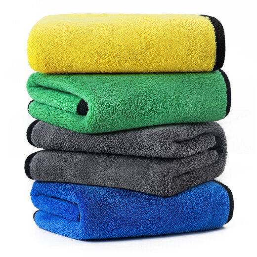 Meijia diary rags, four-color square towels 30*30cm*4 car wiping and glass towels, kitchen cleaning double-sided velvet square towels