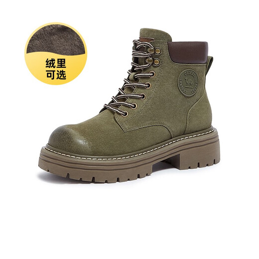 骆驼（CAMEL）【戈壁】工装靴短靴户外登山鞋踢不烂大黄靴女马丁靴 L23W076036R土黄 38