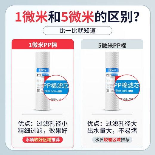 Drill core water purifier filter element universal 10-inch pre-filter PP cotton household pure water machine activated carbon ultrafiltration water purifier filter element set 10-inch first three-stage filter element set