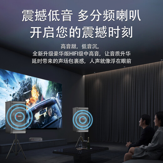 Chigo KTV-Kartenbeutel-Lautsprecherverstärker All-in-One-Heimkino Heavy Bass Smart Audio Karaoke Voller Karaoke-TV-Kartenbeutel + Verstärker + Geschenktüte