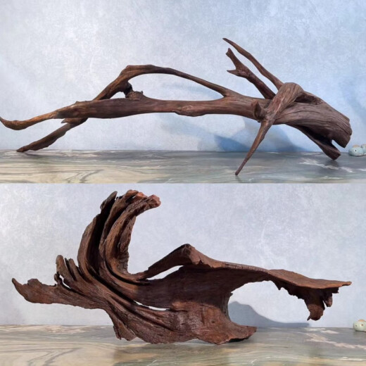 紫柚木精品45-60cm天然鱼缸造景沉木大号树桩晒龟台水族箱装饰木 14126秒沉