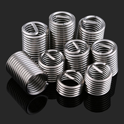 FASTENING STAR304 Stainless Steel Threaded Sleeves Thread Protection Braces Screw Sleeves Steel Wire Sleeves Braces Repair Steel Sleeves Spring Sheaths M4*0.7*1.5D 50 Tablets Metric