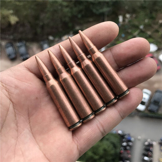 淘老板子弹壳工艺品95真弹壳模型桌面摆件装饰81老兵收藏战友礼品 64黄铜模型3颗