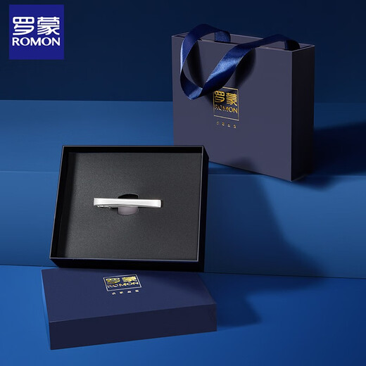 Romon Krawattenclip Herrenkrawatte exquisite dauerhafte Business Formale Wear Professional Krawatte Geschenkbox