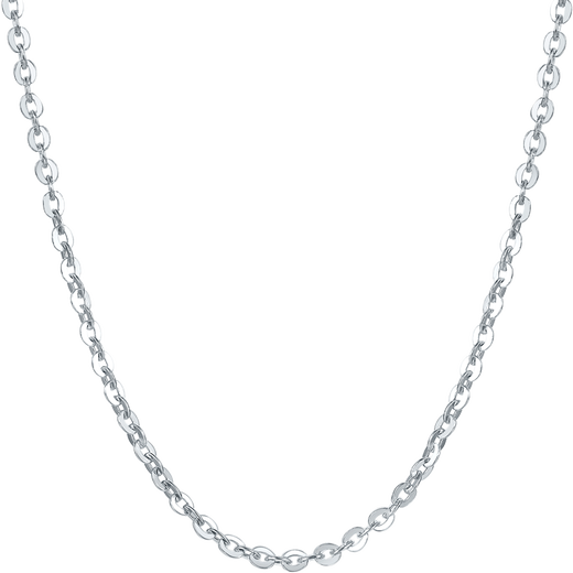 Saturday Fu PT950 platinum necklace O-shaped clavicle chain PT050445 about 2.86g 42cm birthday gift