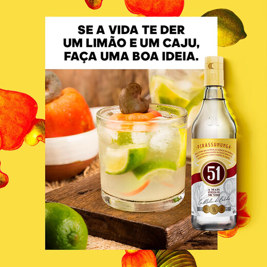 Mulewu 151 vino de caña de azúcar kashasa 965ml ron brasileño Kachasha Casa Cachaca Base importada Vino Kashasa 51 Vino de caña de azúcar 965ml 1 Botella 40%VOL