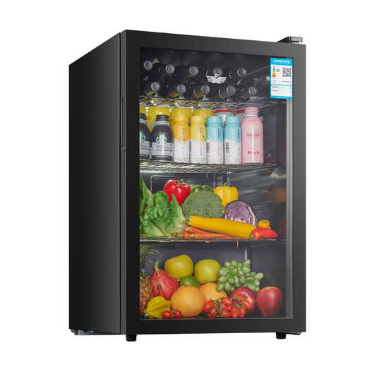 Xinfei red wine refrigerator European style constant temperature wine cabinet household fresh cabinet office tea beverage display cabinet 158L black liner with micro-freezing + lock + light 158L