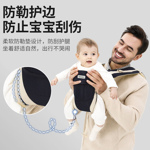 布兜妈妈背带婴儿外出简易前抱式小月龄抱娃神器解放双手新生儿多功能轻便 育婴师推荐咖啡色