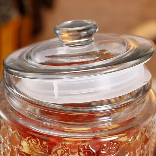 Maxcook Soaking Wine Bottle Soaking Wine Jar Glass Household Brewing Sealed Medicinal Wine Jar 10Jin Jin equals 0.5kg Pack + Wine Lift + Brush MCX783