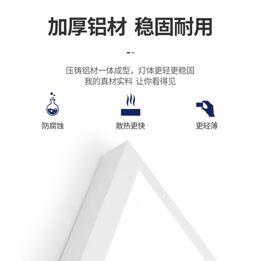 Deng Ling led surface mounted panel light ceiling flat lamp square office light surface mounted 30*30cm white light 20W