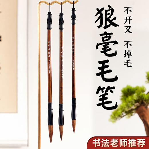 Yushui Lake brush calligraphy special beginners elementary school students cum set set beginners Chinese painting big wolf hair medium white clouds in regular script sheep hair large regular script children practice brush calligraphy and painting water writing gate
