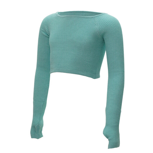 Sansha children's dance practice clothing long-sleeved ballet knitted top jacket performance white S-M