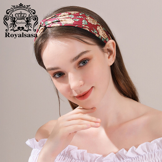 Royal sasa royal salsa hair accessories fabric floral wide-brimmed hair hoop hairpin cross headband temperament hair cave fashion face wash headwear