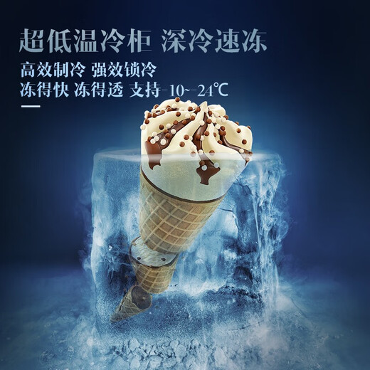 星星（XINGX）【线下同款】展示柜冰柜商用大容量卧式冷冻柜岛柜超市玻璃门冷柜大型冰淇淋雪糕展示柜海鲜速冻柜 419BY【1314*694*910】