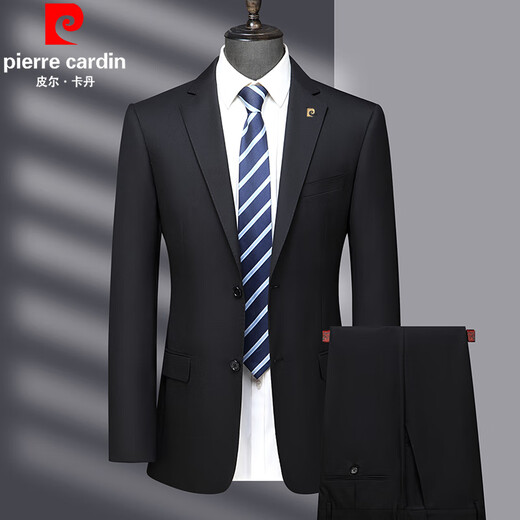 Pierre Cardin direct sales thin wool suit men's brand-name middle-aged men's formal wedding suit black MY7001 style 2XL 185 size recommended 160Jin Jin equals 0.5kg -170Jin Jin equals 0.5kg