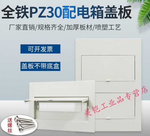 PZ30 distribution box all-metal iron cover 8/12/15/16/20 circuit exposed and concealed universal panel cover box 8-circuit all-iron cover