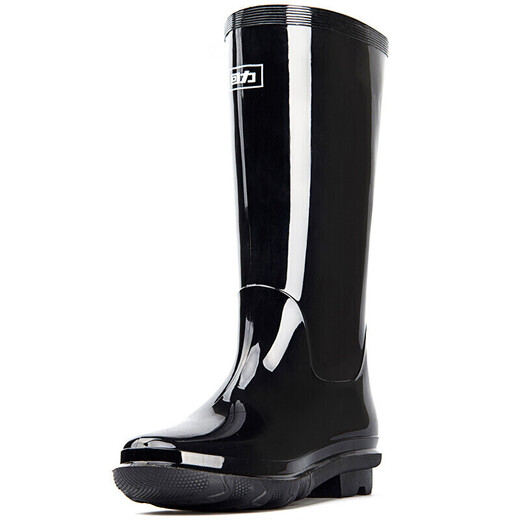 Huili Regenstiefel Herrenhoch-Röhrchen Außenwasserschuhe Fischeringauto-Waschmittel Regendicht Regen Wasser nicht leicht zu tragen-resistente Gummischuhe 838 High Rohr 41 (255 mm)