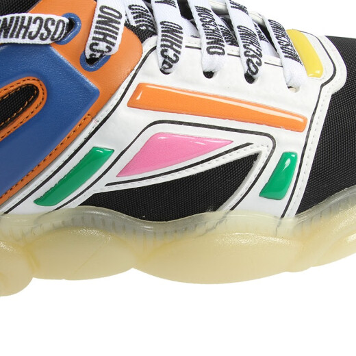 莫斯奇诺（MOSCHINO）女士拼色字母装饰运动休闲鞋 MA15253G1CMO300A 拼色 35