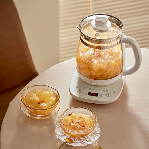 Bear health kettle, tea kettle, kettle, electric kettle, kettle, thermostatic kettle, glass flower tea kettle, hot milk, reservation, automatic heat preservation 1.8L, home office with stainless steel filter YSH-D18H3-with 316L filter 1.8L