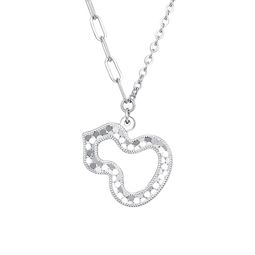 Jinzhifu Gourd Platinum Necklace Pendant Female Fish Scale PT950 Platinum Copper Coin Pendant for Girlfriend and Wife as Mid-Autumn Festival Gift, About 4.15 Grams (More Refund, Less Replenishment)