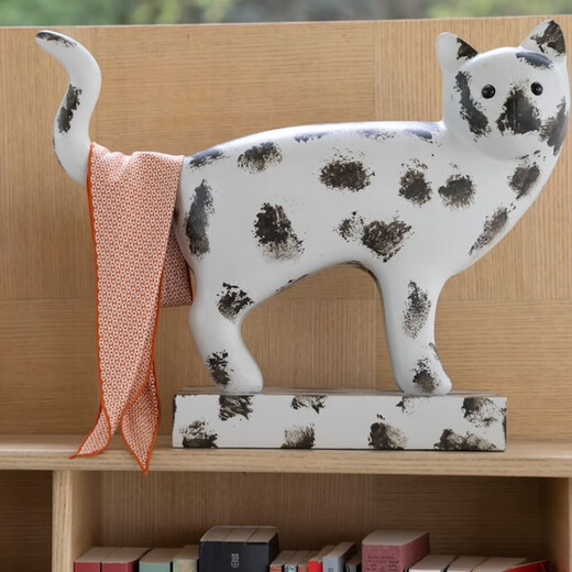 
Ruonai Inspiredby: Di@r gray and blue leopard cat ornaments porch study living room fashionable people artistic ornaments [Dior leopard cat]