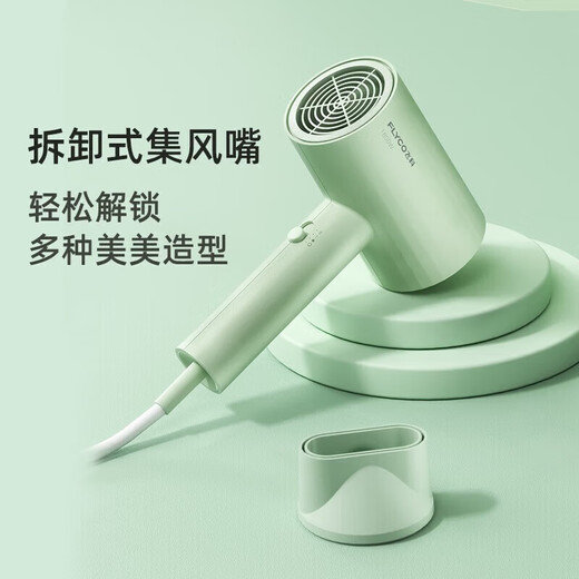 飞科电吹风机家用恒温负离子护发1800W大功率宿舍冷热风网红款 【恒温护发1800W】清新绿 FH6296