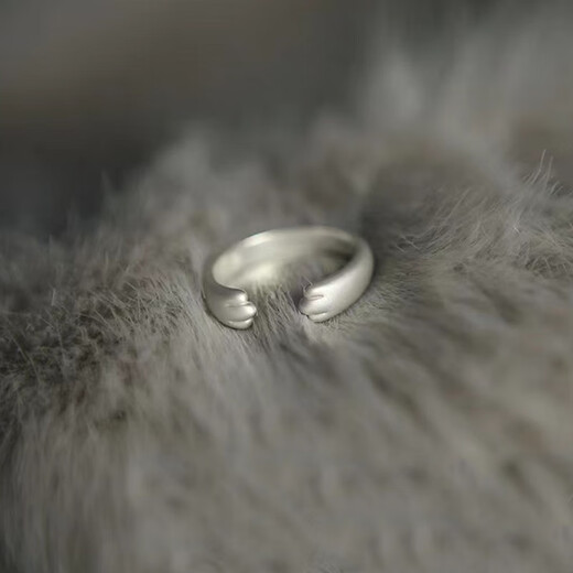 
Buckle's cute cute pet cat claw ring for women trendy personality small fresh index finger ring for girls fashion matte kitten claw ring J695 adjustable opening